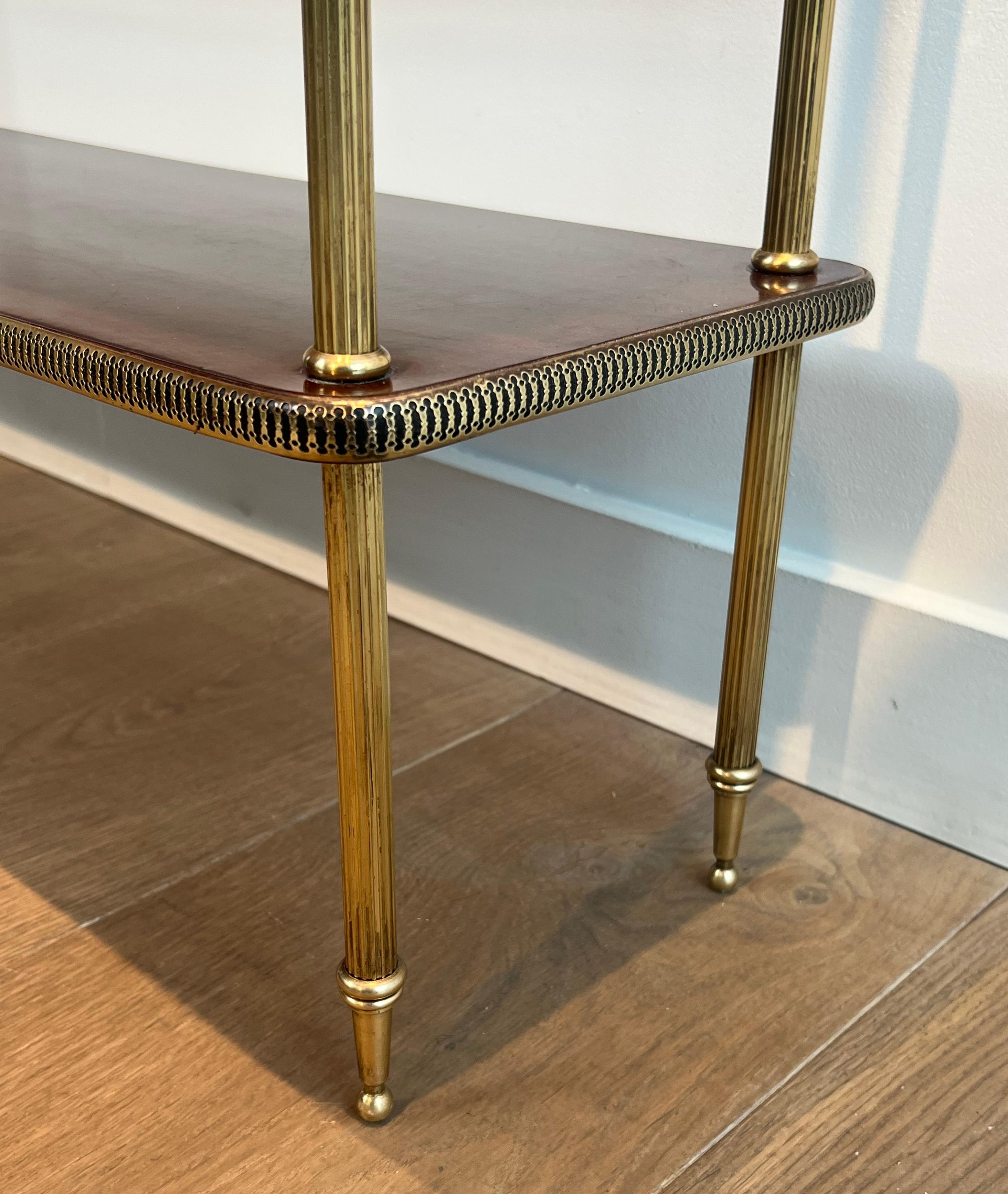 Neoclassical Style Wood and Brass Shelves In the Style of Maison Jansen 11
