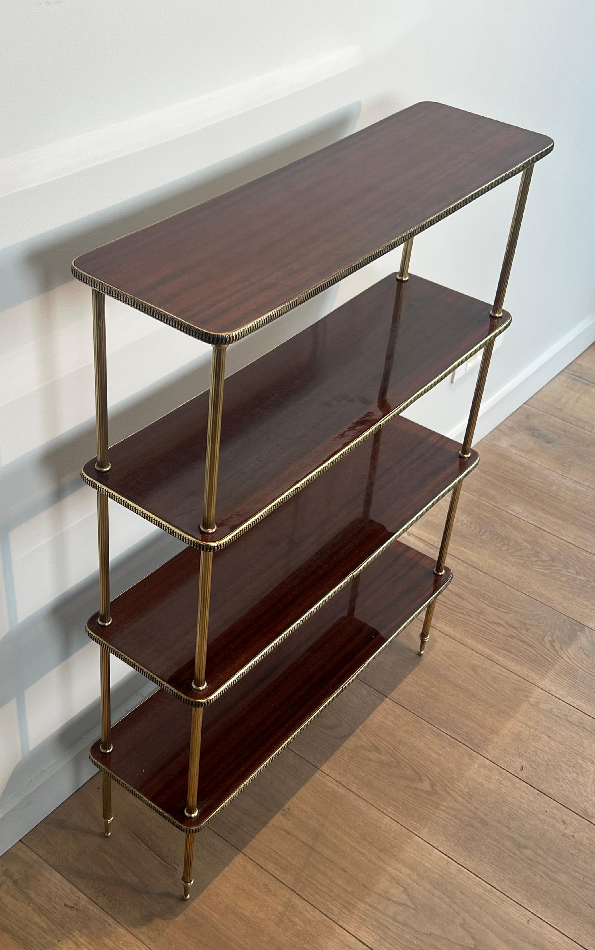 Neoclassical Style Wood and Brass Shelves In the Style of Maison Jansen 13