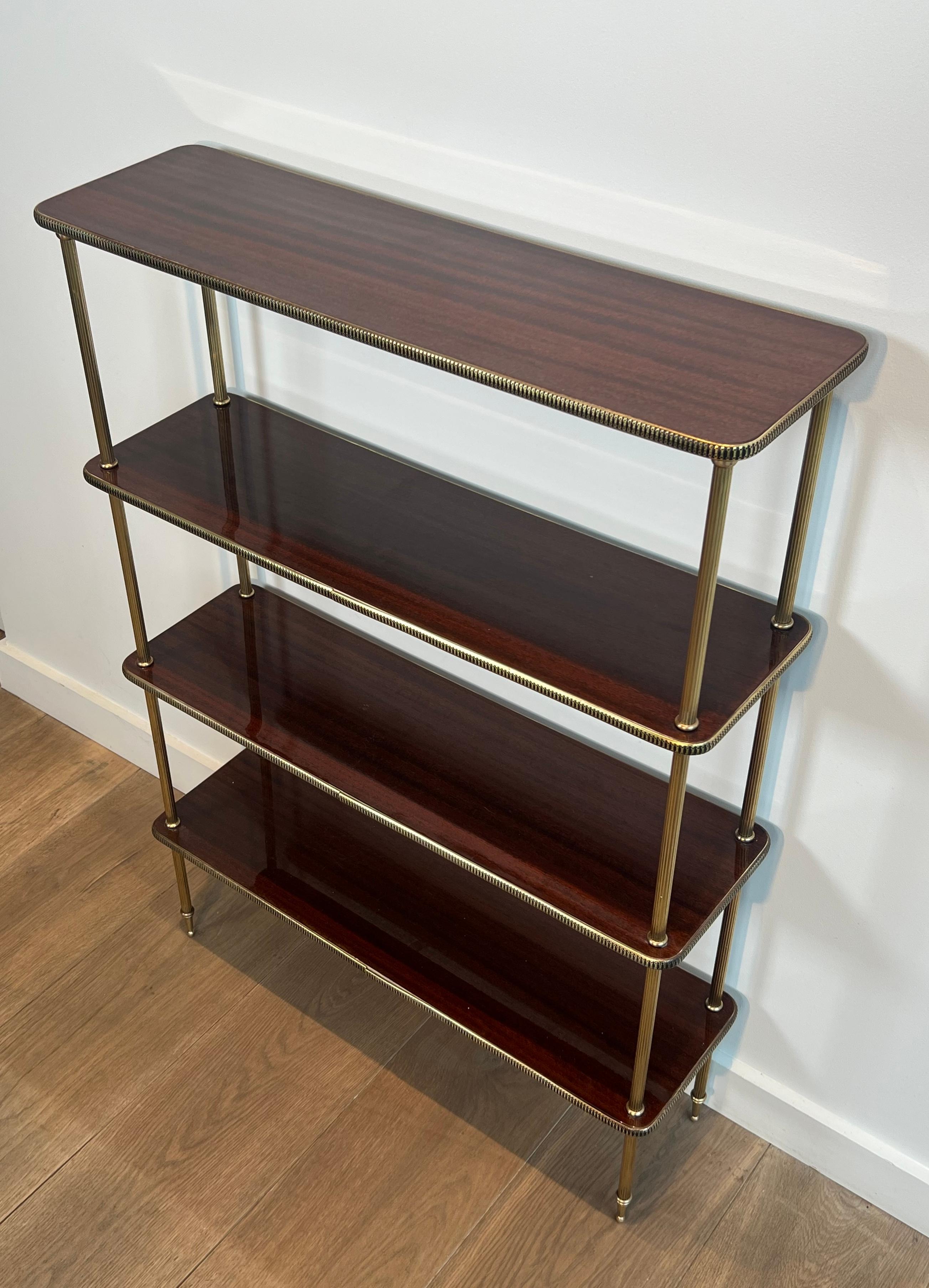 Neoclassical Style Wood and Brass Shelves In the Style of Maison Jansen 15
