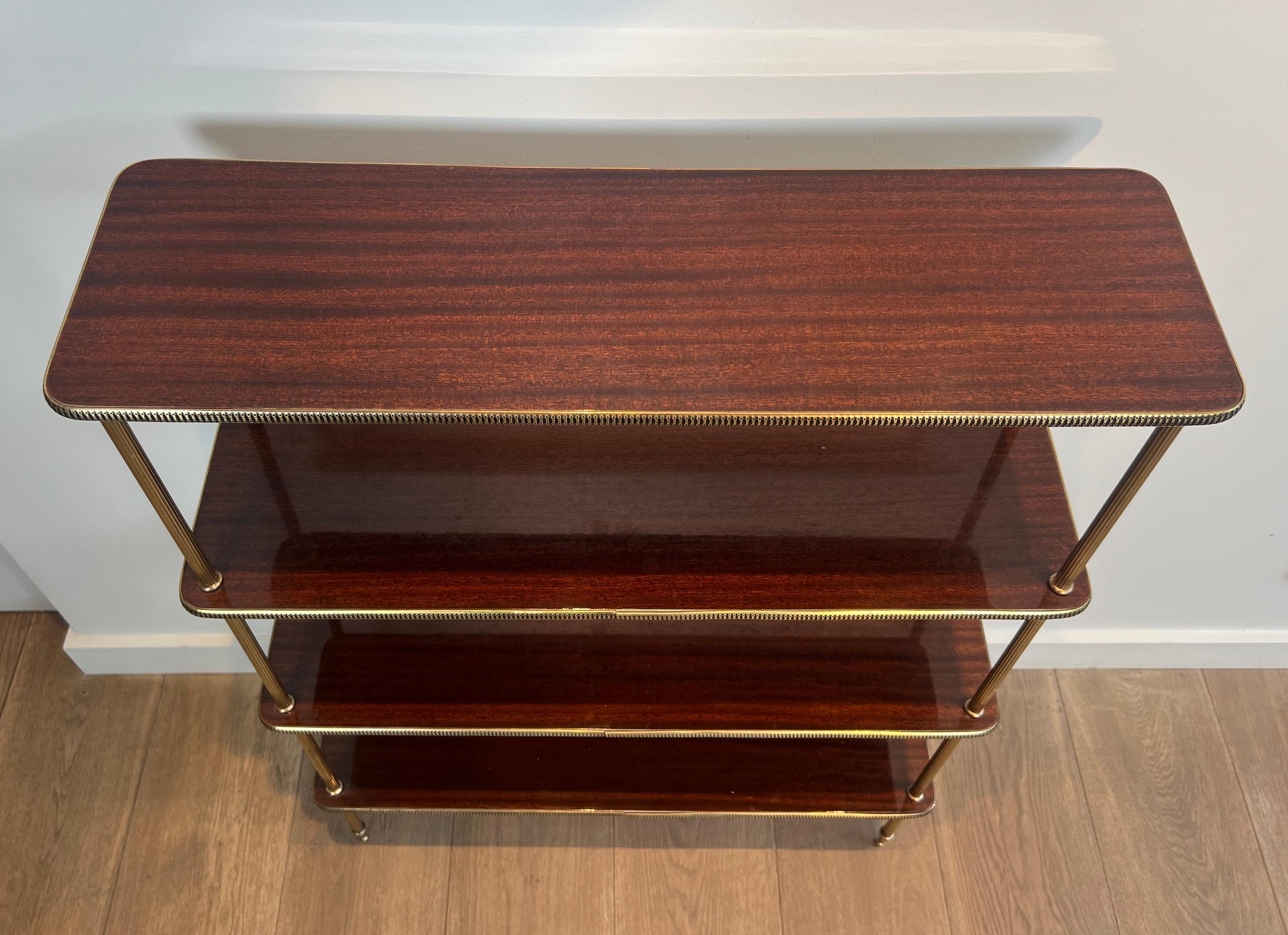 Neoclassical Style Wood and Brass Shelves In the Style of Maison Jansen 3