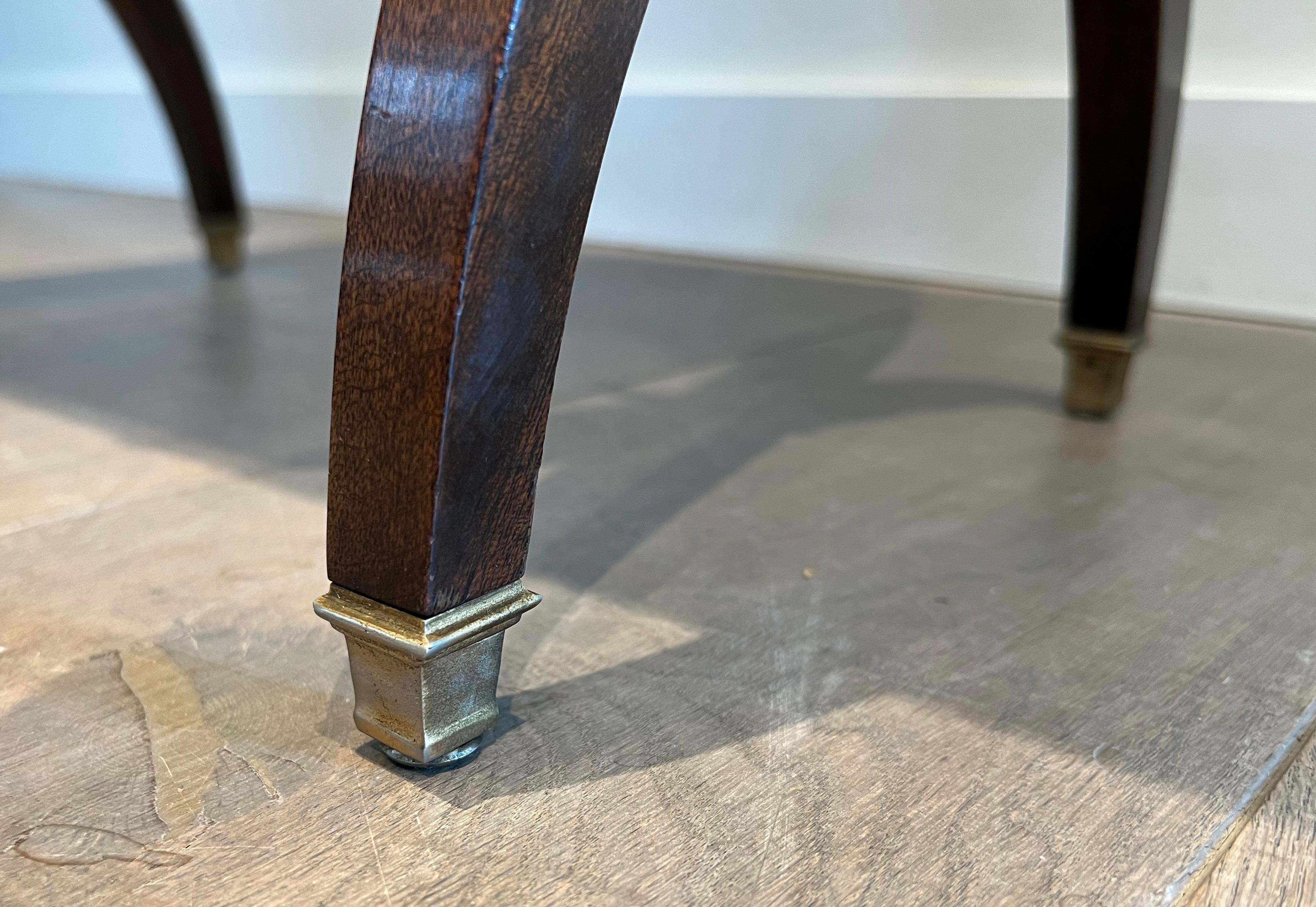 Tavolino o comodino in stile neoclassico in Wood e ottone di Maison Jansen in vendita 5