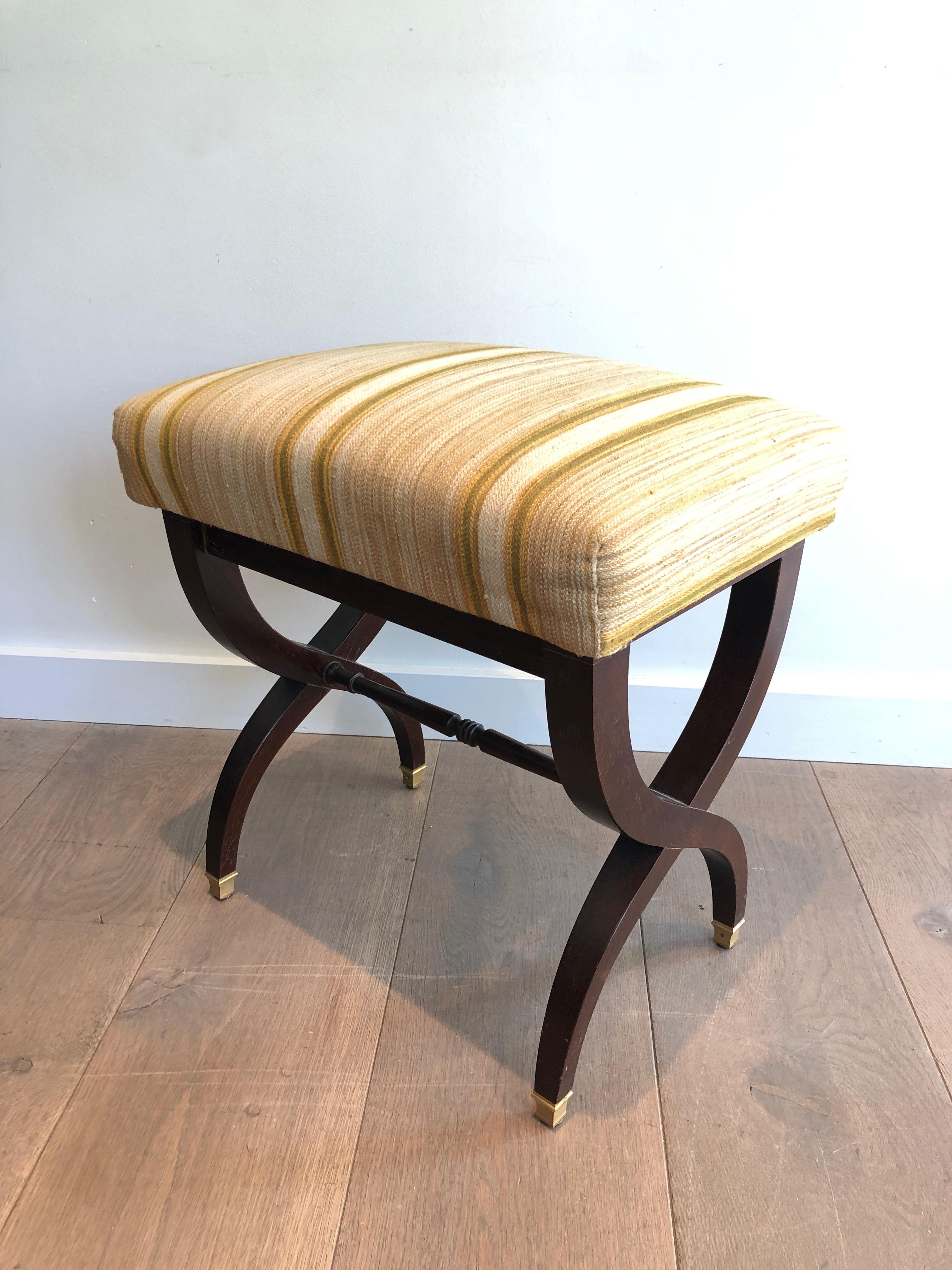 Neoclassical Style Wooden Stool, circa 1940 For Sale 9