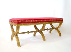 Swedish Gustavian Giltwood Long Bench, circa 1805