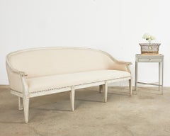 Neoclassical Swedish Gustavian Style Lacquered Cabriole Sofa Settee