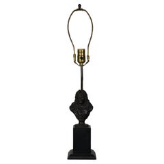 Neoclassical Table Lamp Featuring a Bronze-Style Bust