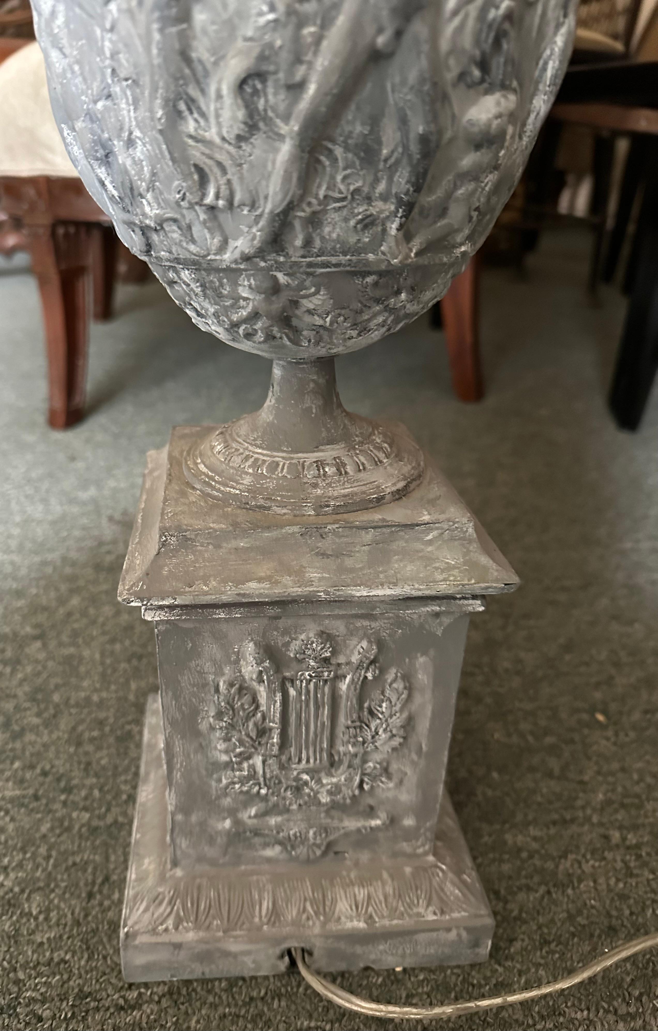 Metal Neoclassical Table Lamp For Sale