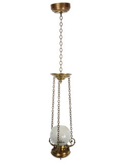 Neoclassical Three-Chain Pendant with Globe