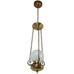 Neoclassical Three-Chain Pendant with Globe