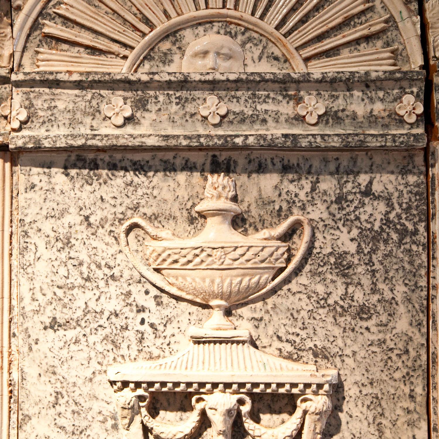 Neoclassical Tiled Stove, Prob. Austria, 1st Third of the 19th Century (Neoklassisch)