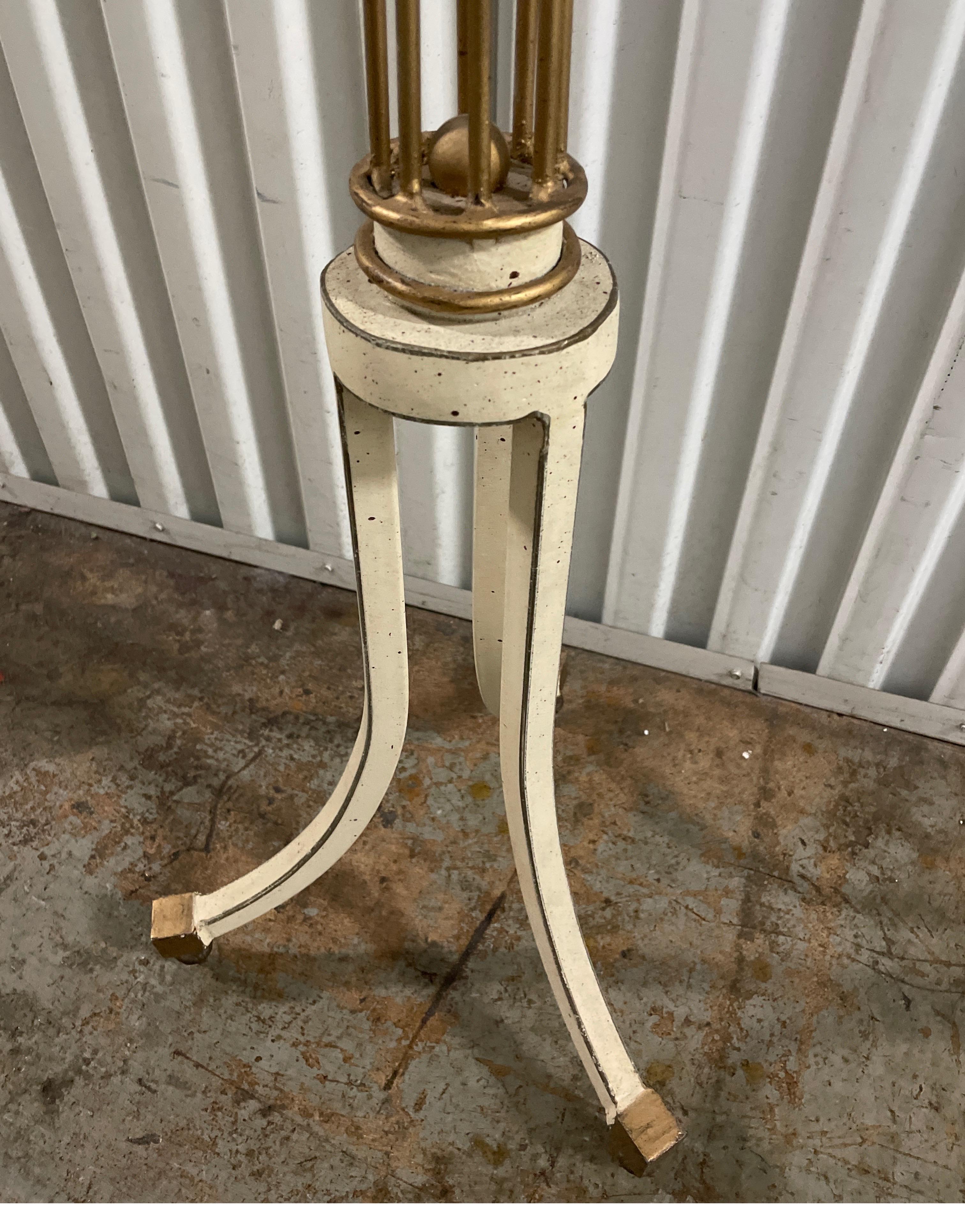Neoclassical Tole Painted Plant Stand For Sale 3