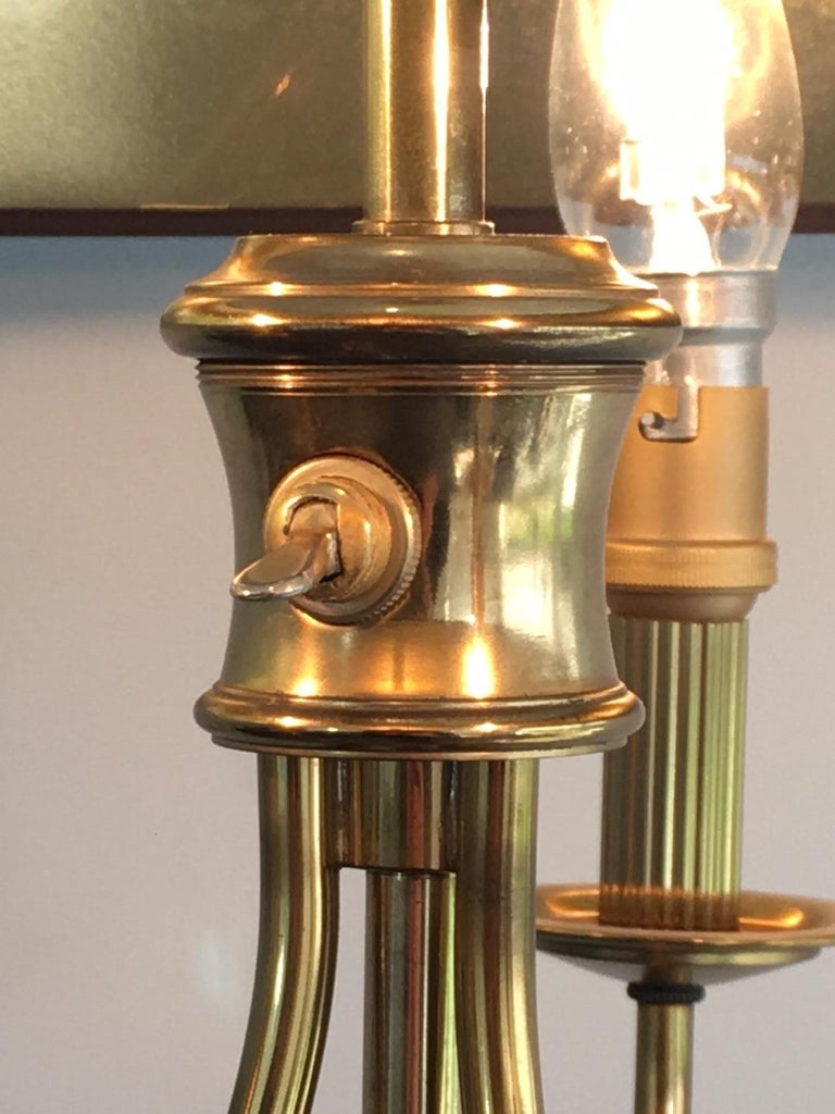 Neoclassical Tripode Brass Floor Lamp  For Sale 1