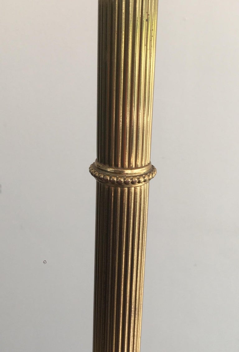 Neoclassical Tripode Brass Floor Lamp  For Sale 3