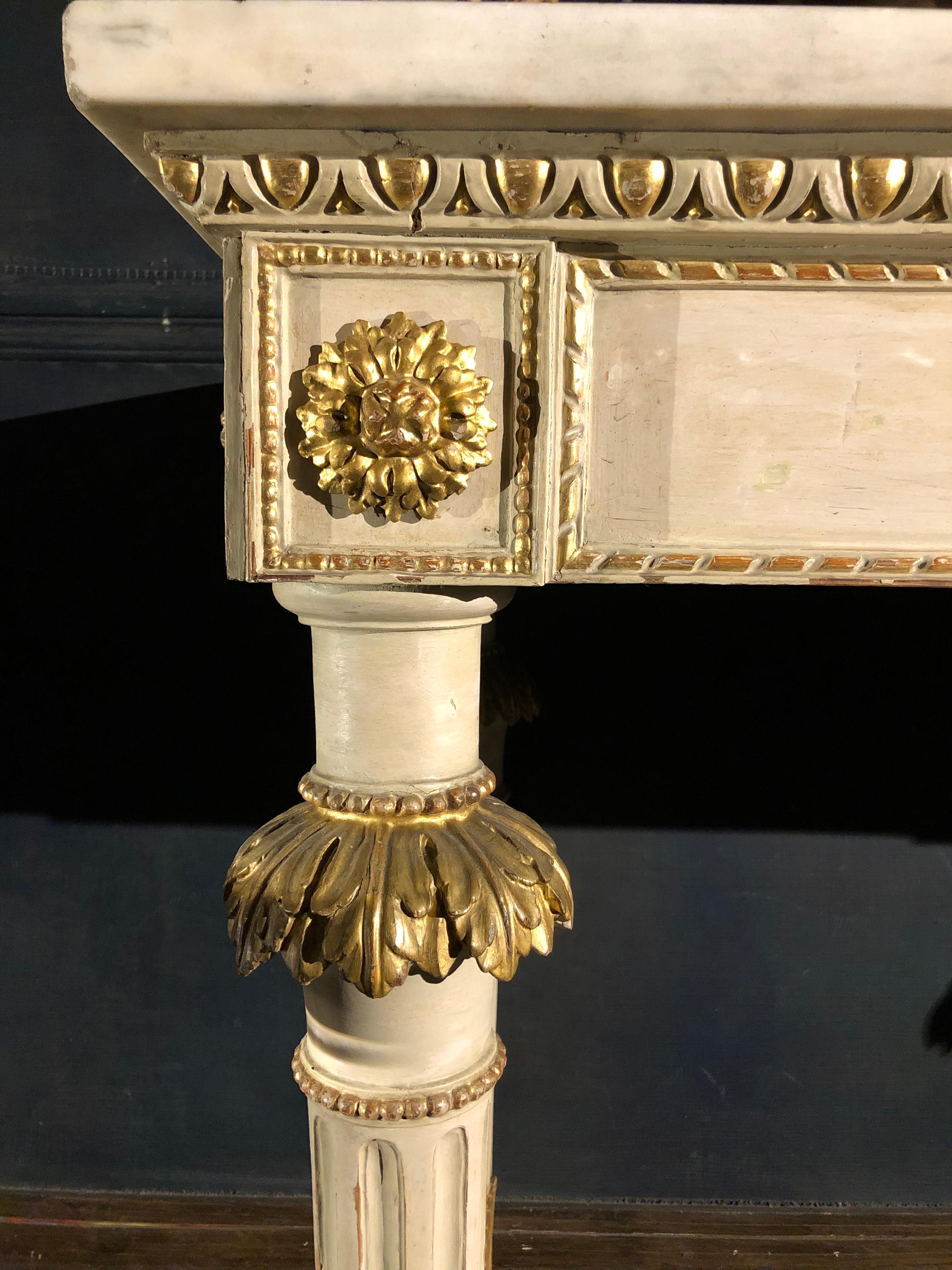 Neoclassical Tuscan Console In Good Condition For Sale In Paris, FR