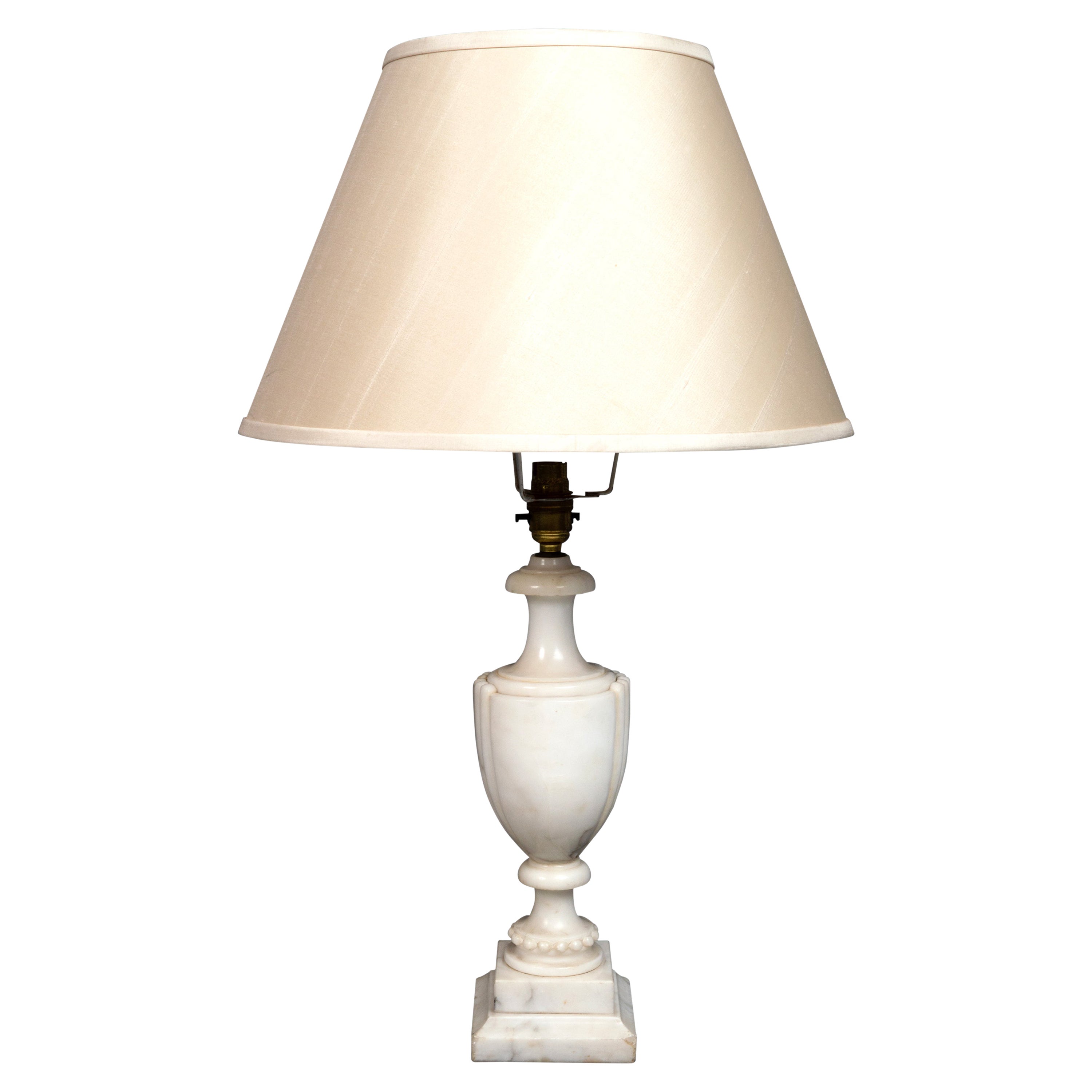 Neoclassical Urn Shaped Marble Table Lamp Italy, C.1950