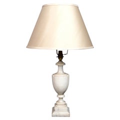 Neoclassical Urn Shaped Marble Table Lamp Italy, C.1950