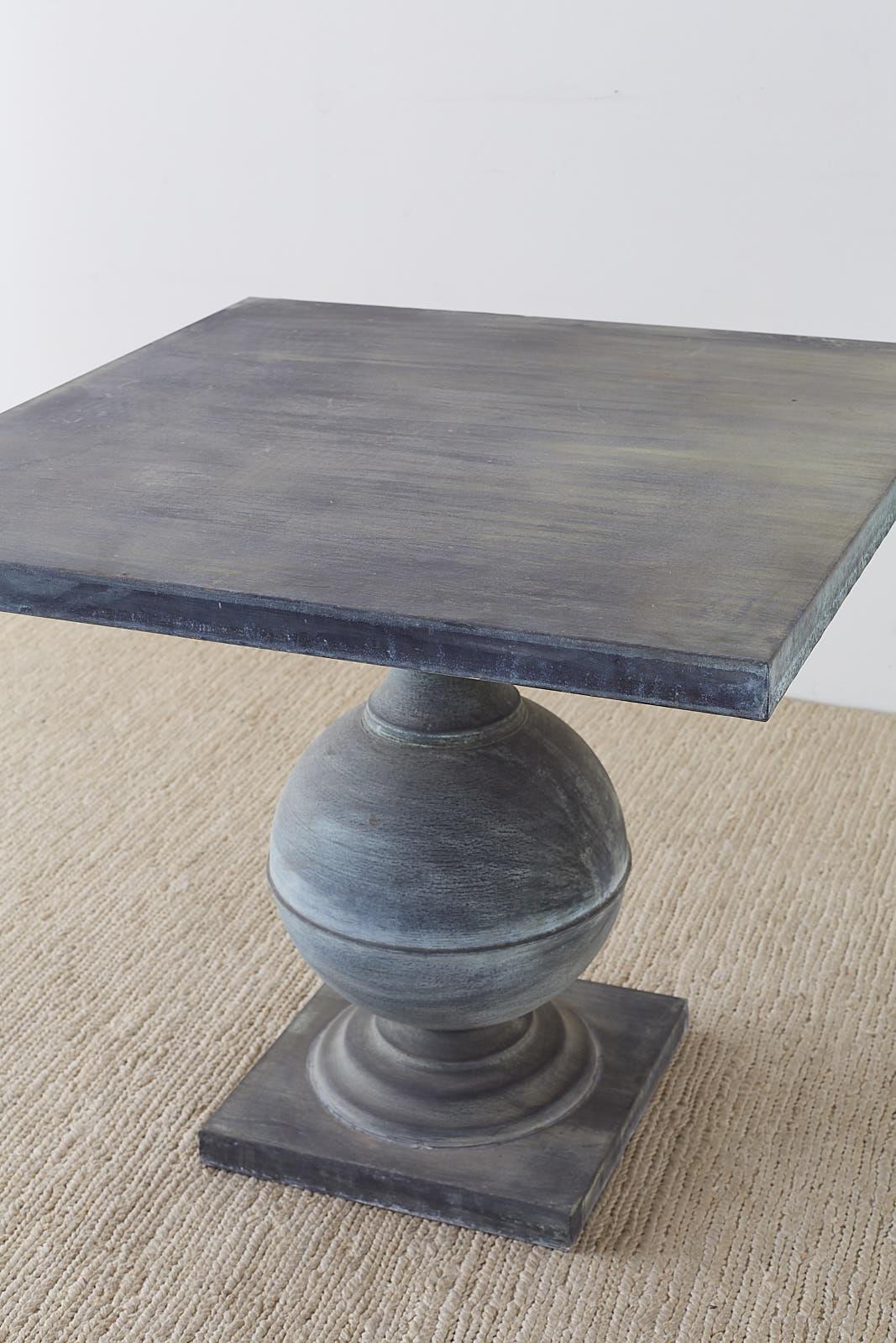 Neoclassical Urn Zinc Pedestal Dining or Centre Table 5