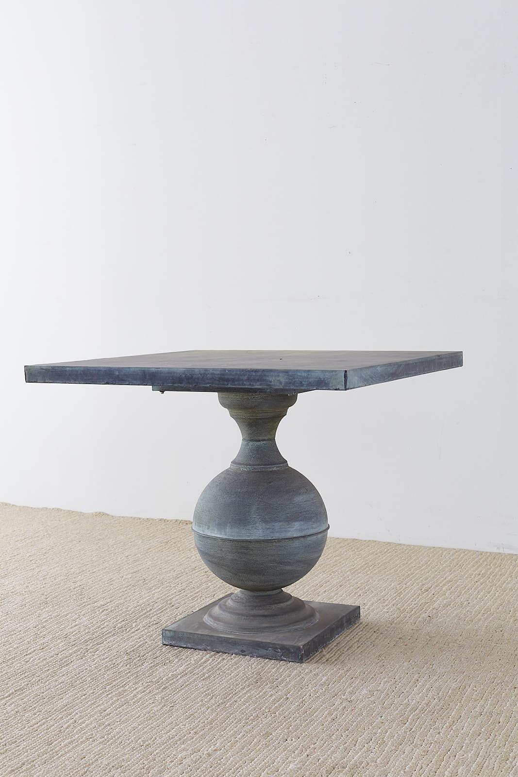 Neoclassical Urn Zinc Pedestal Dining or Centre Table 3