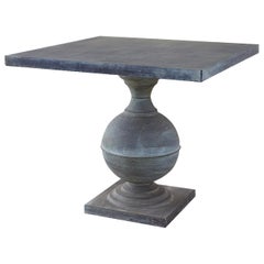 Neoclassical Urn Zinc Pedestal Dining or Centre Table