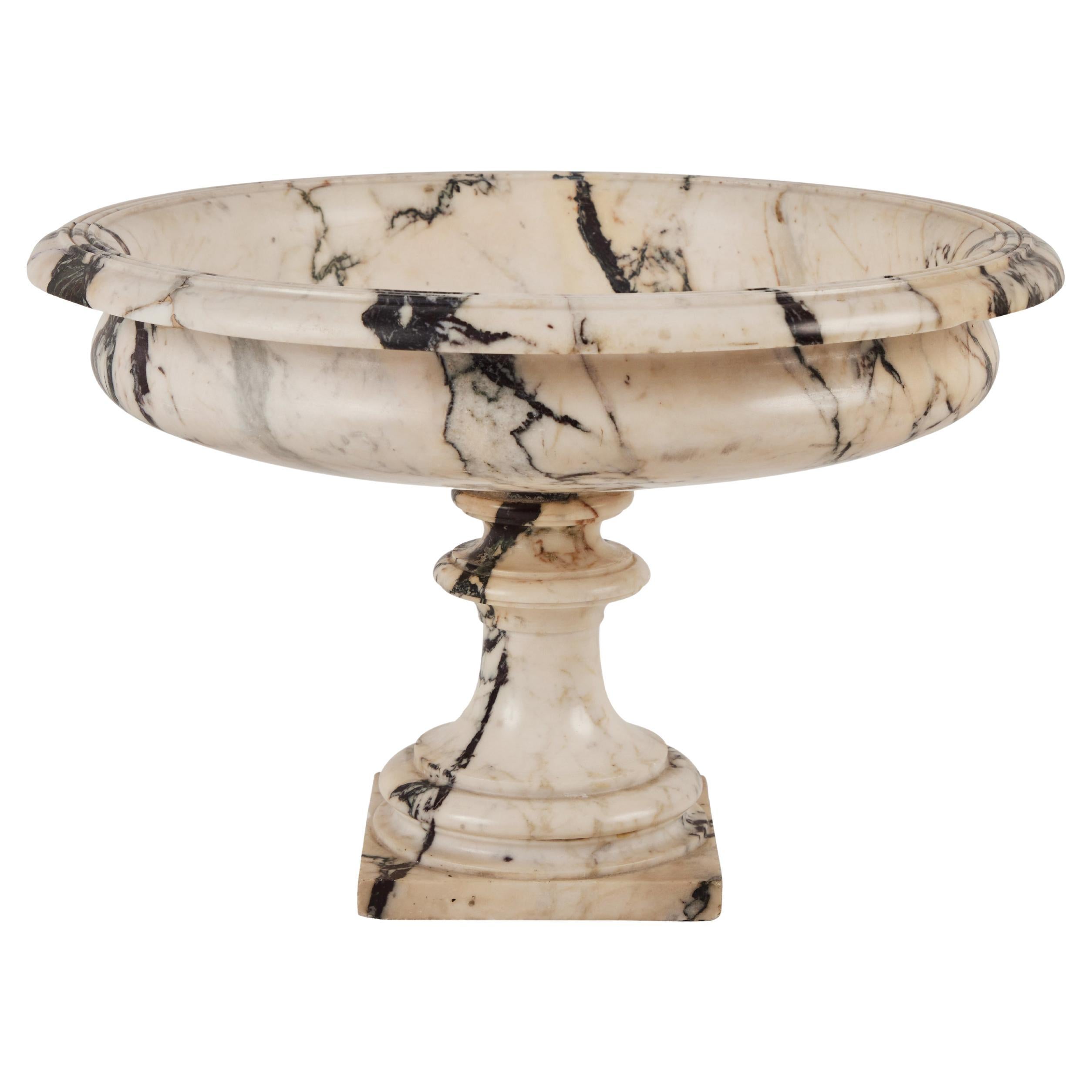 Neoclassical Veined Marble Tazza For Sale