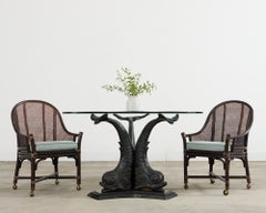 Neoclassical Venetian Grotto Style Bronze Center Dining Table