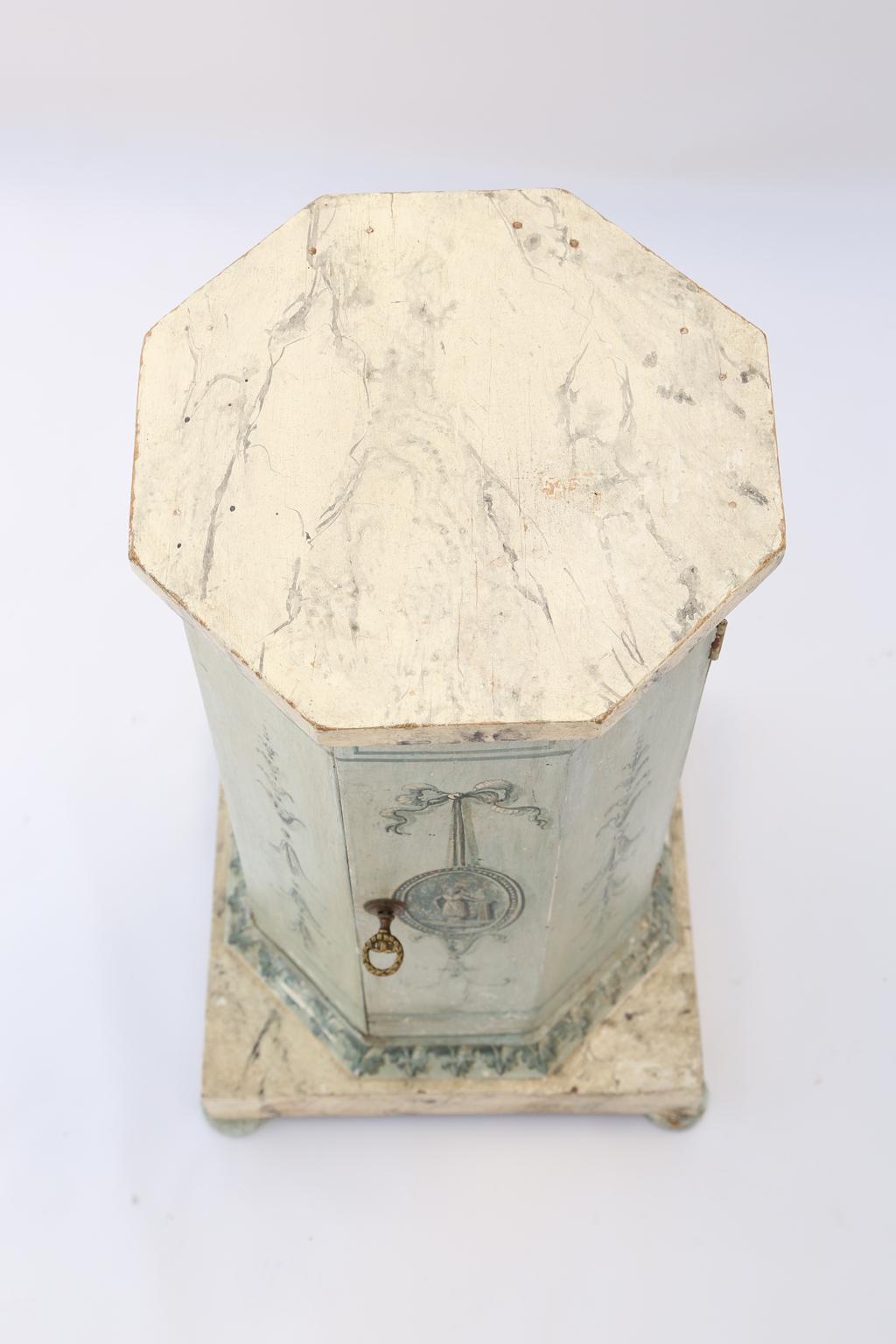 19th Century Neoclassical Venetian Painted Pot Stand Pedestal