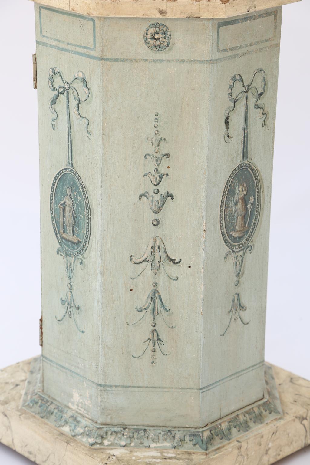 Neoclassical Venetian Painted Pot Stand Pedestal 2