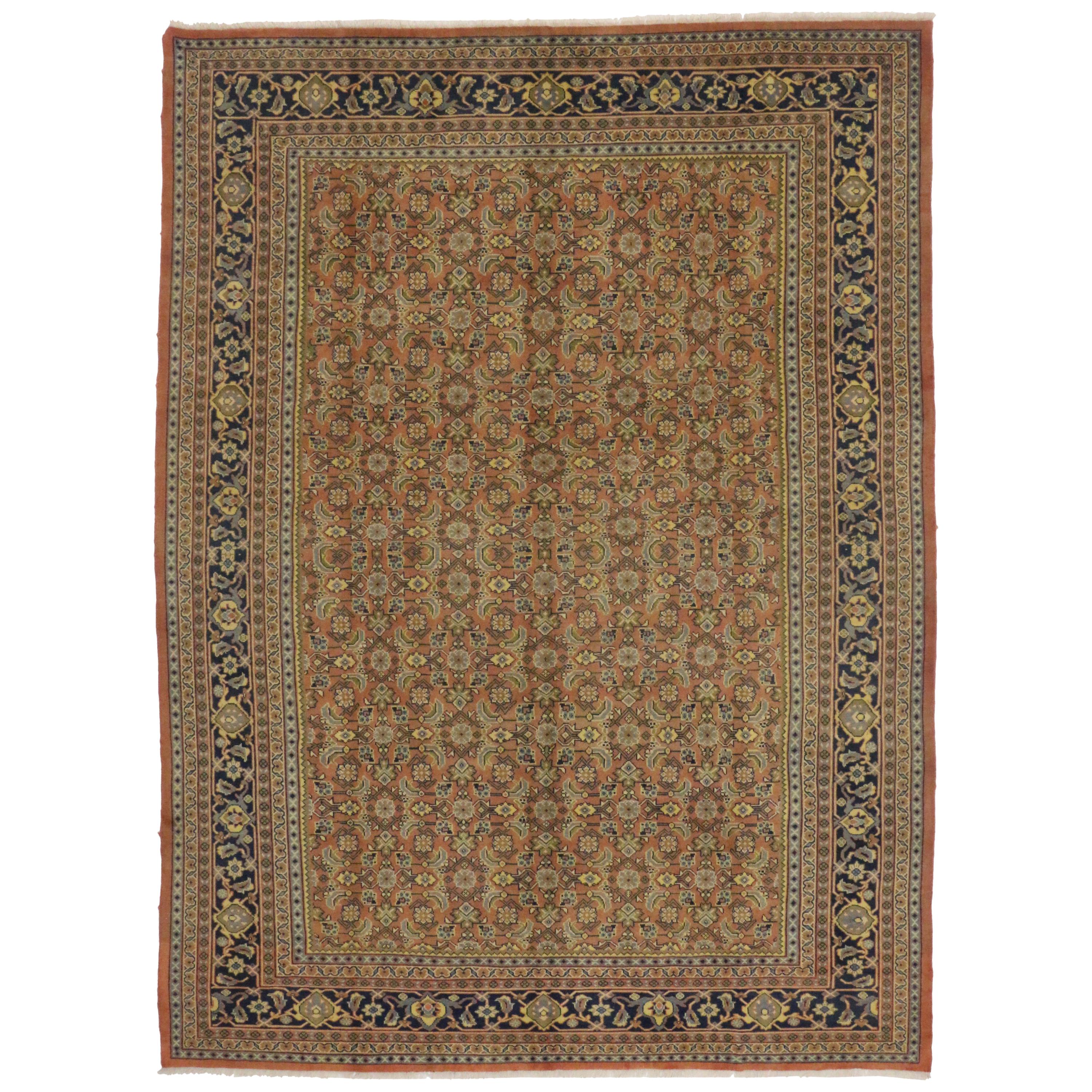 Tapis persan Mahal vintage de style Arts & Crafts