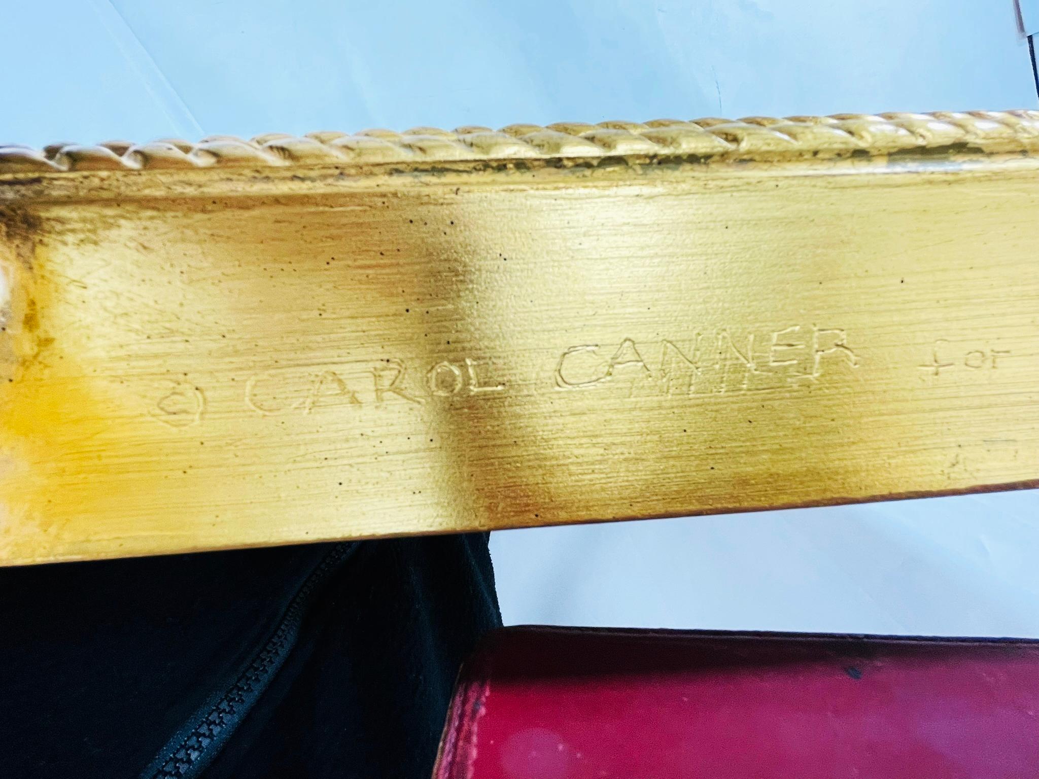 Neoclassical Wall Mirror by Carol Canner for Carver's Guild, Signed For Sale 12