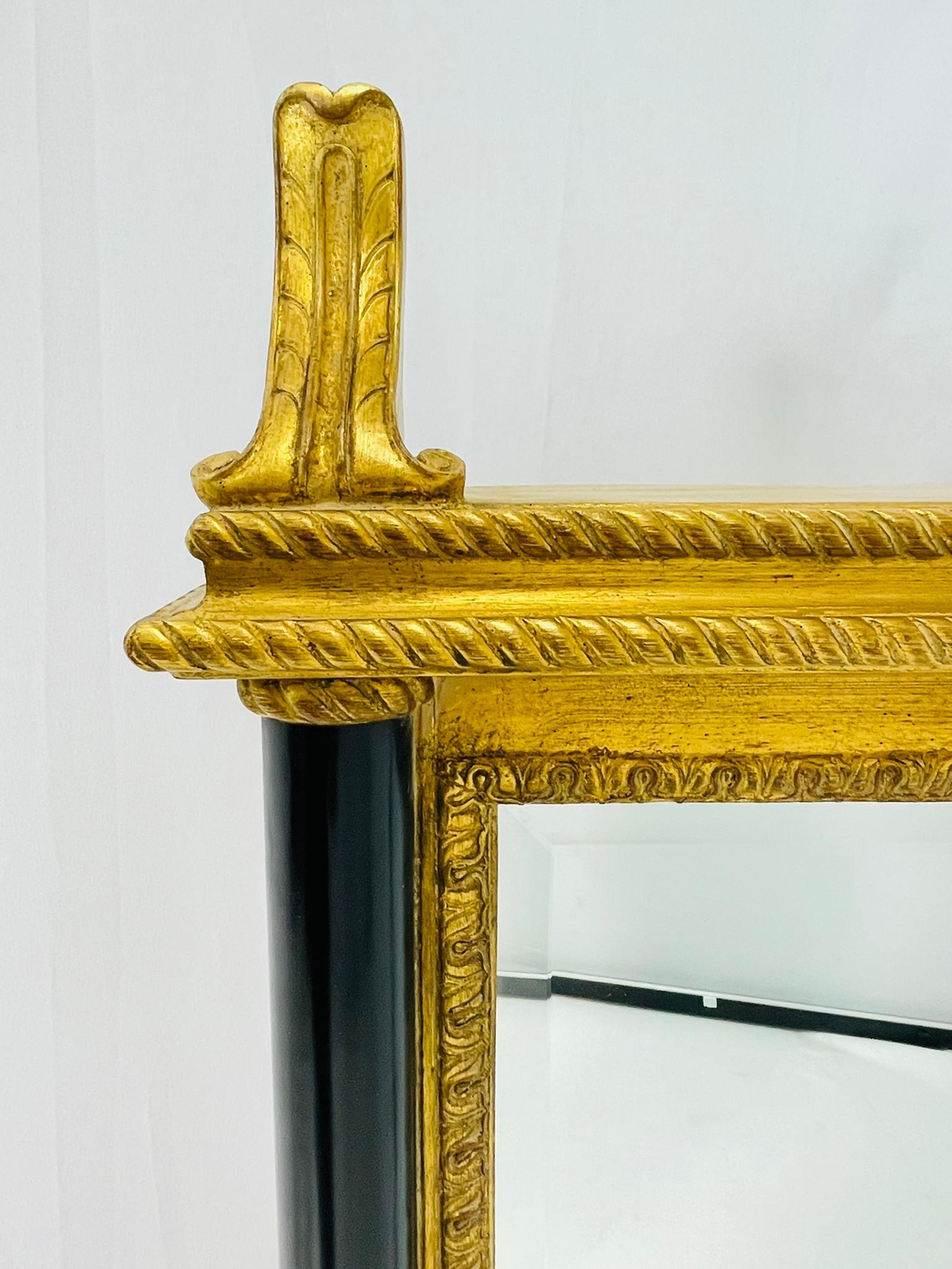 Neoclassical Wall Mirror by Carol Canner for Carver's Guild, Signed In Good Condition For Sale In Los Angeles, CA