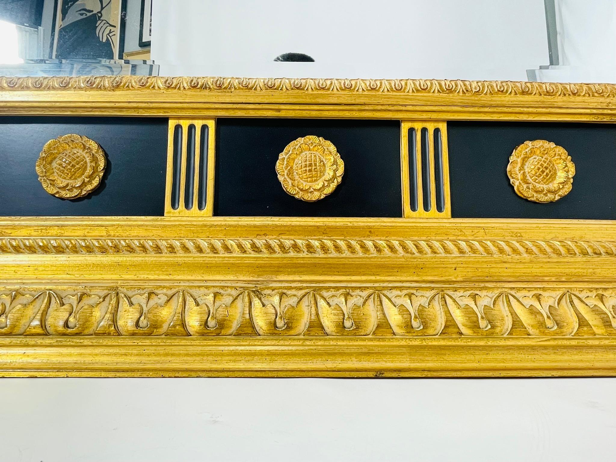 Neoclassical Wall Mirror by Carol Canner for Carver's Guild, Signed For Sale 1
