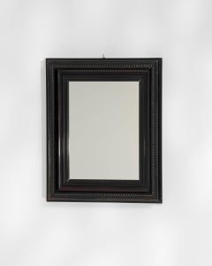 Neoclassical Wall Mirror with Black Wood Frame, 20th Century Design