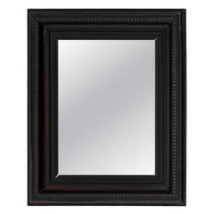 Neoclassical Wall Mirror with Black Wood Frame, 20th Century Design