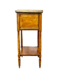 Neoclassical Walnut Nightstand or Side Table, 18th Century