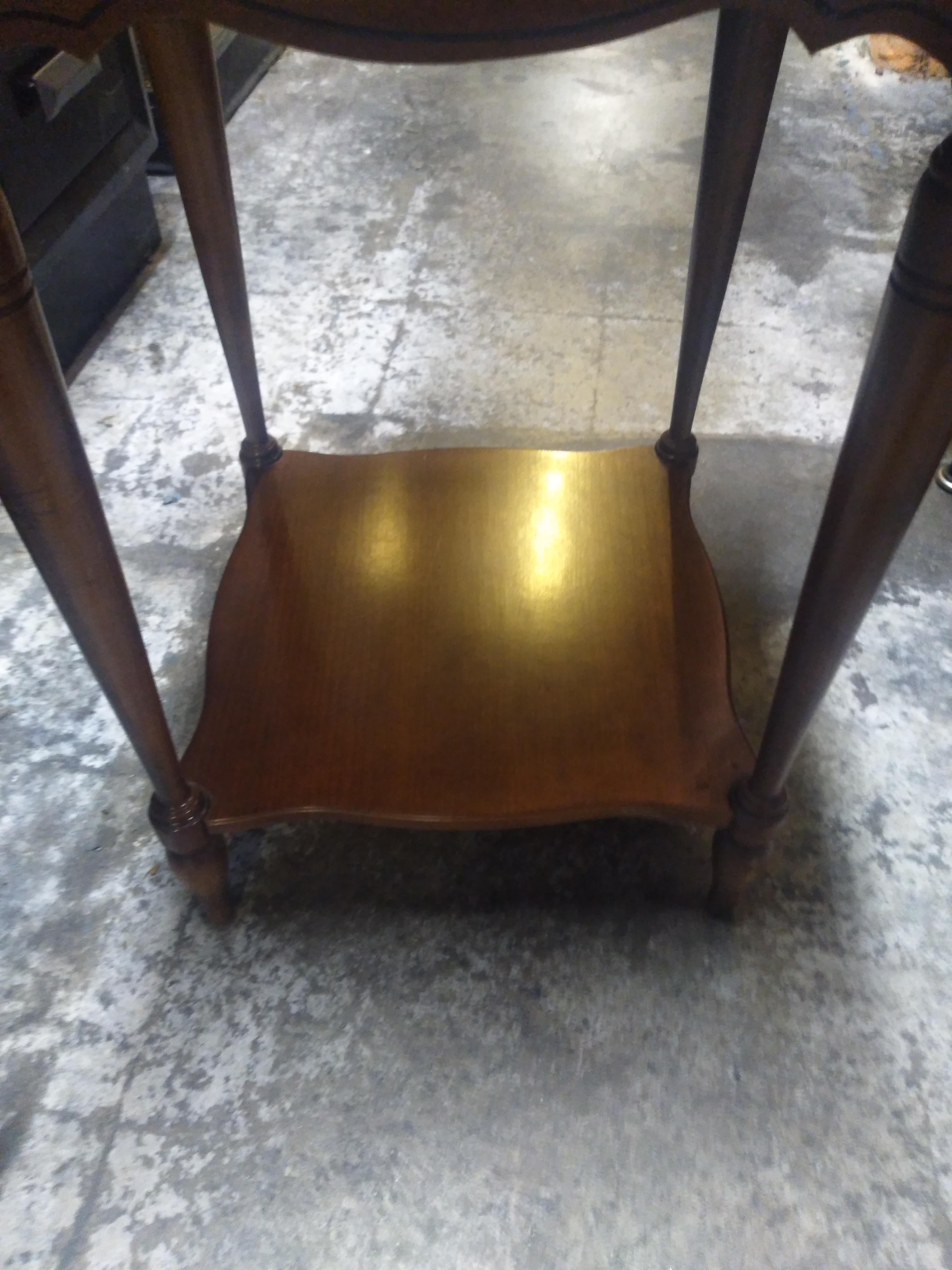 American Neoclassical Walnut Pedestal with shelf For Sale