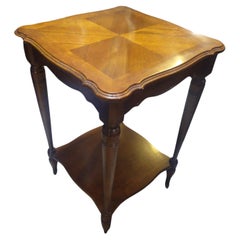 Neoclassical Walnut Pedestal with shelf