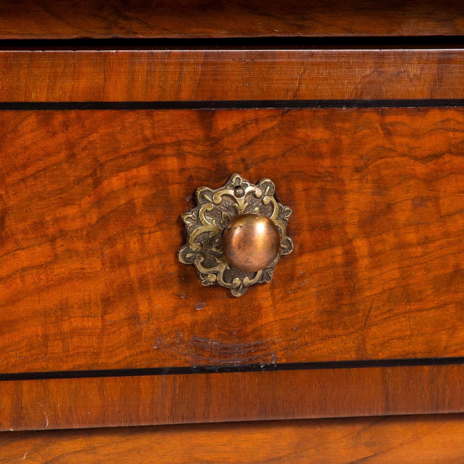 Neoclassical Walnut Two-Door Bookcase 6