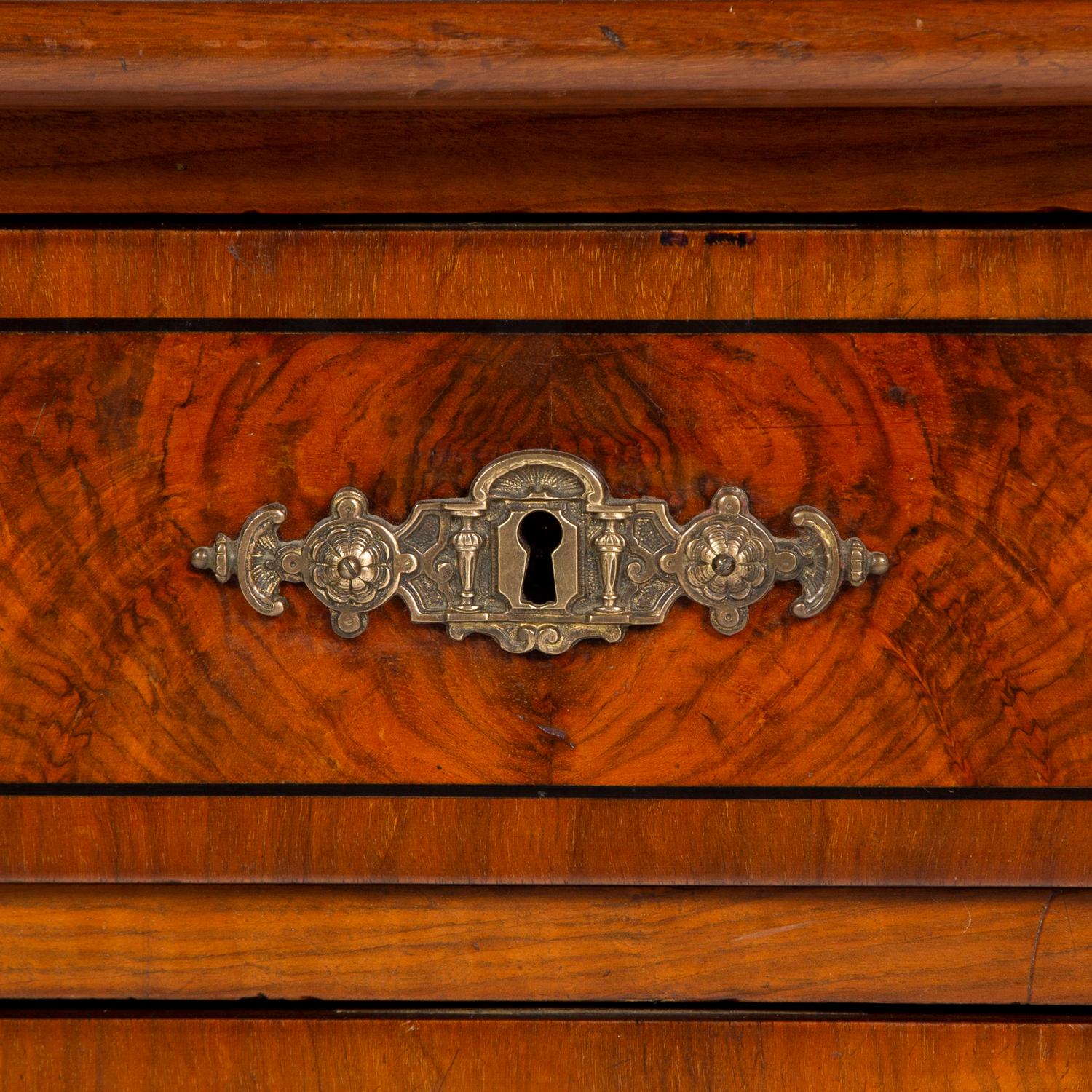 Neoclassical Walnut Two-Door Bookcase 7