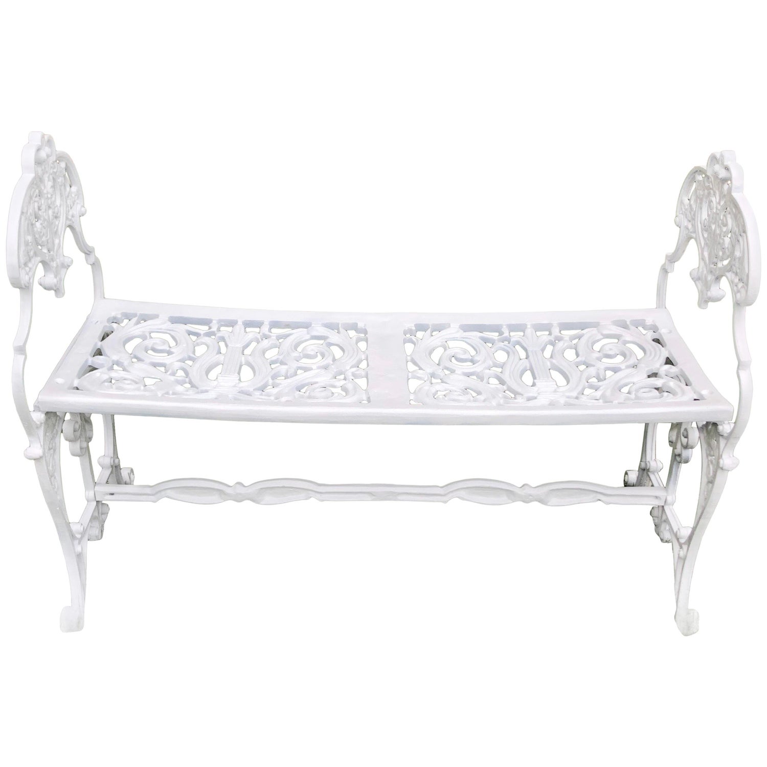 Neoclassical White Garden Bench For Sale At 1stdibs
