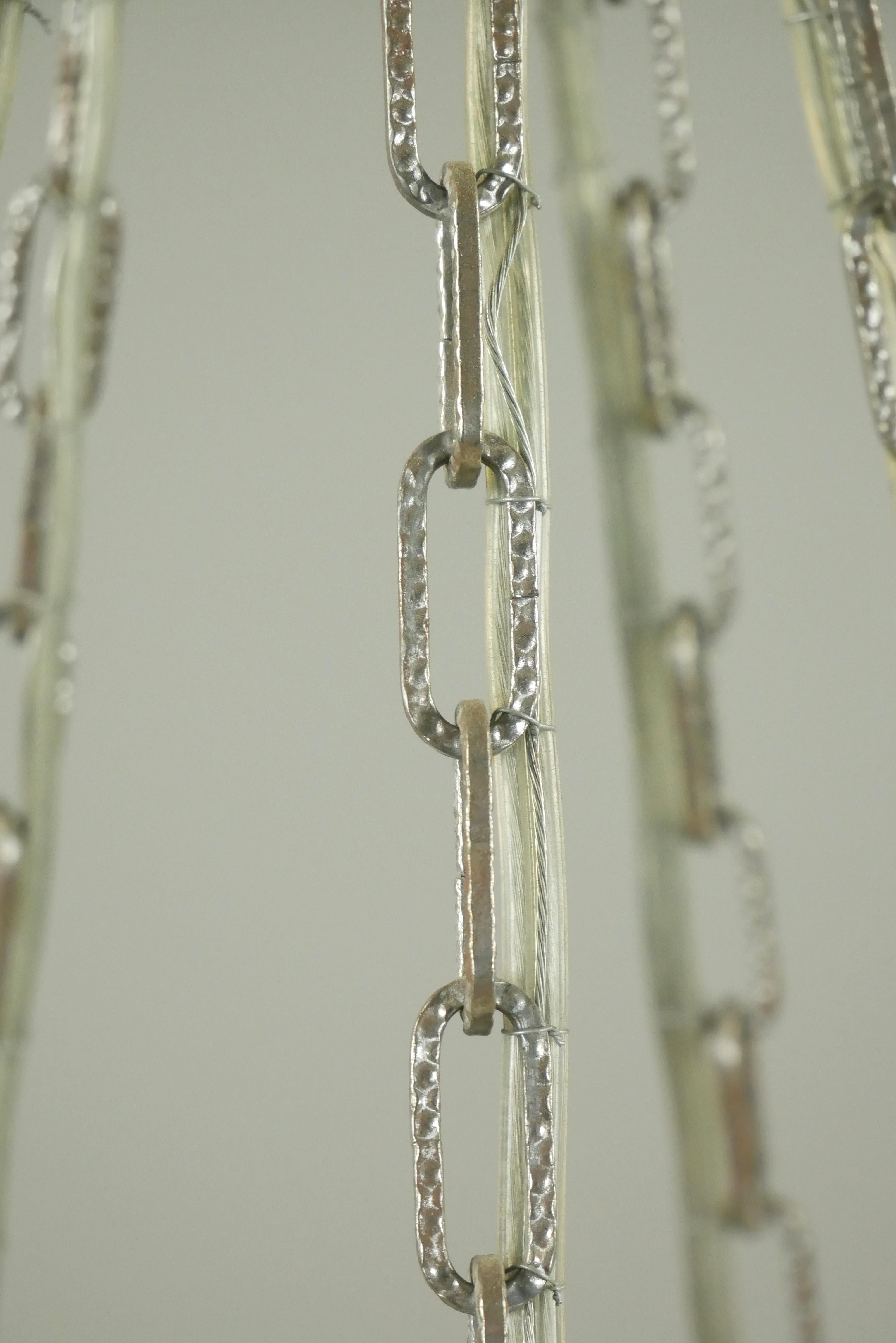 Lampadario neoclassico a 5 bracci in alabastro con venature bianche in vendita 1