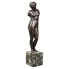 Neoclassical "Woman in Turban" Bronze Sculpture