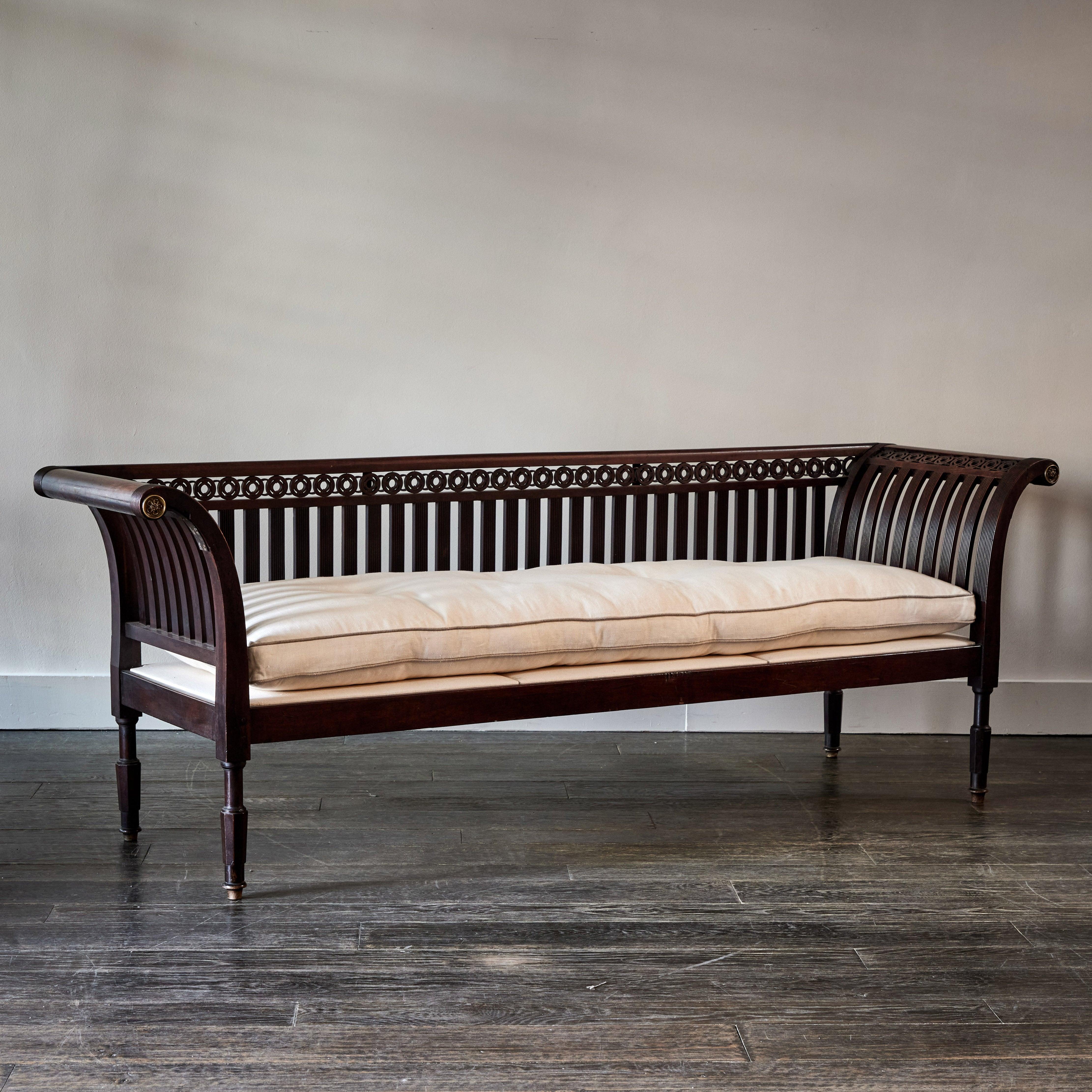 19th Century Neoclassical Wooden Bench