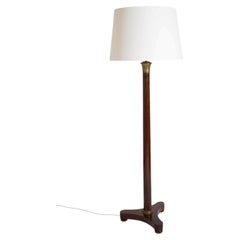 Neoclassical wooden tripod floorlamp, 1960s.