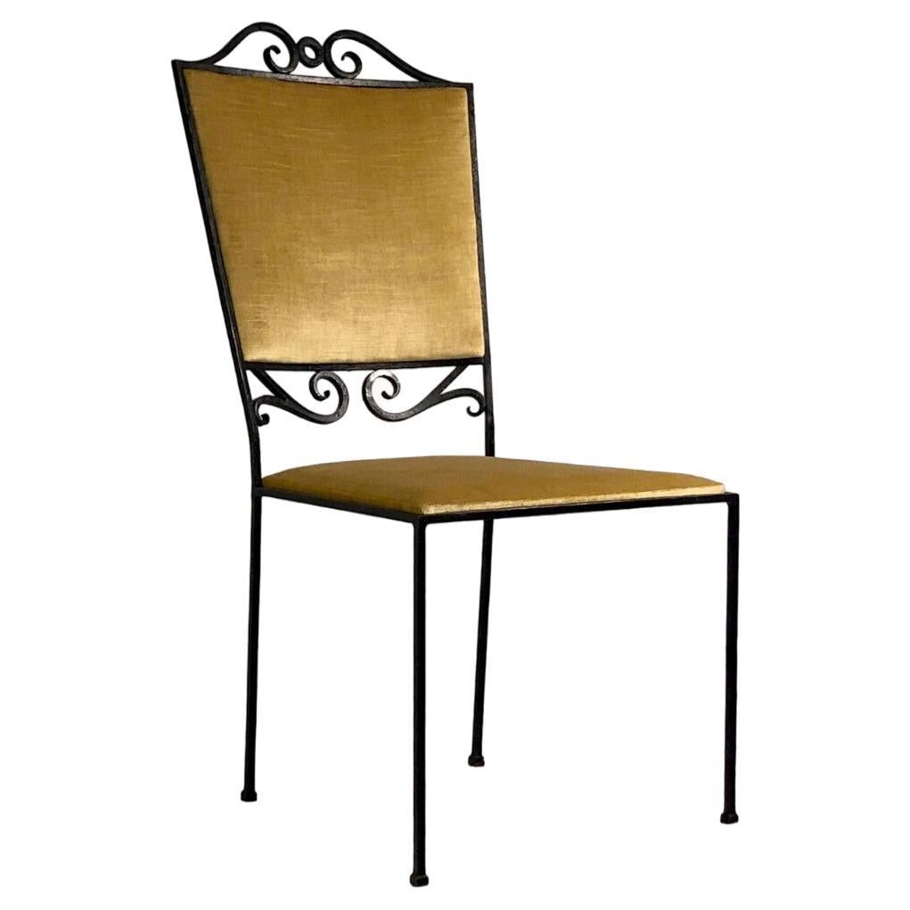 CHAISE D'ARTISTE NEOCLASSIQUE SculPturale SHABBY-CHIC WROUGHT IRON, France 1980 en vente
