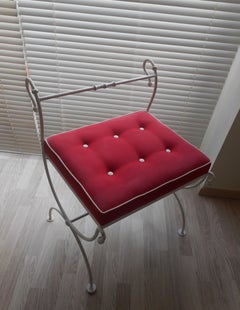 Neoclassical Wrought Iron Bench by Maison Jansen, France, 1955