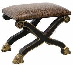 Neoclassical X Form Curule Consulate Bench by Century Furniture