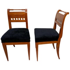 Neoclassical Biedermeier Side Chairs, Cherrywood, South Germany, circa 1820
