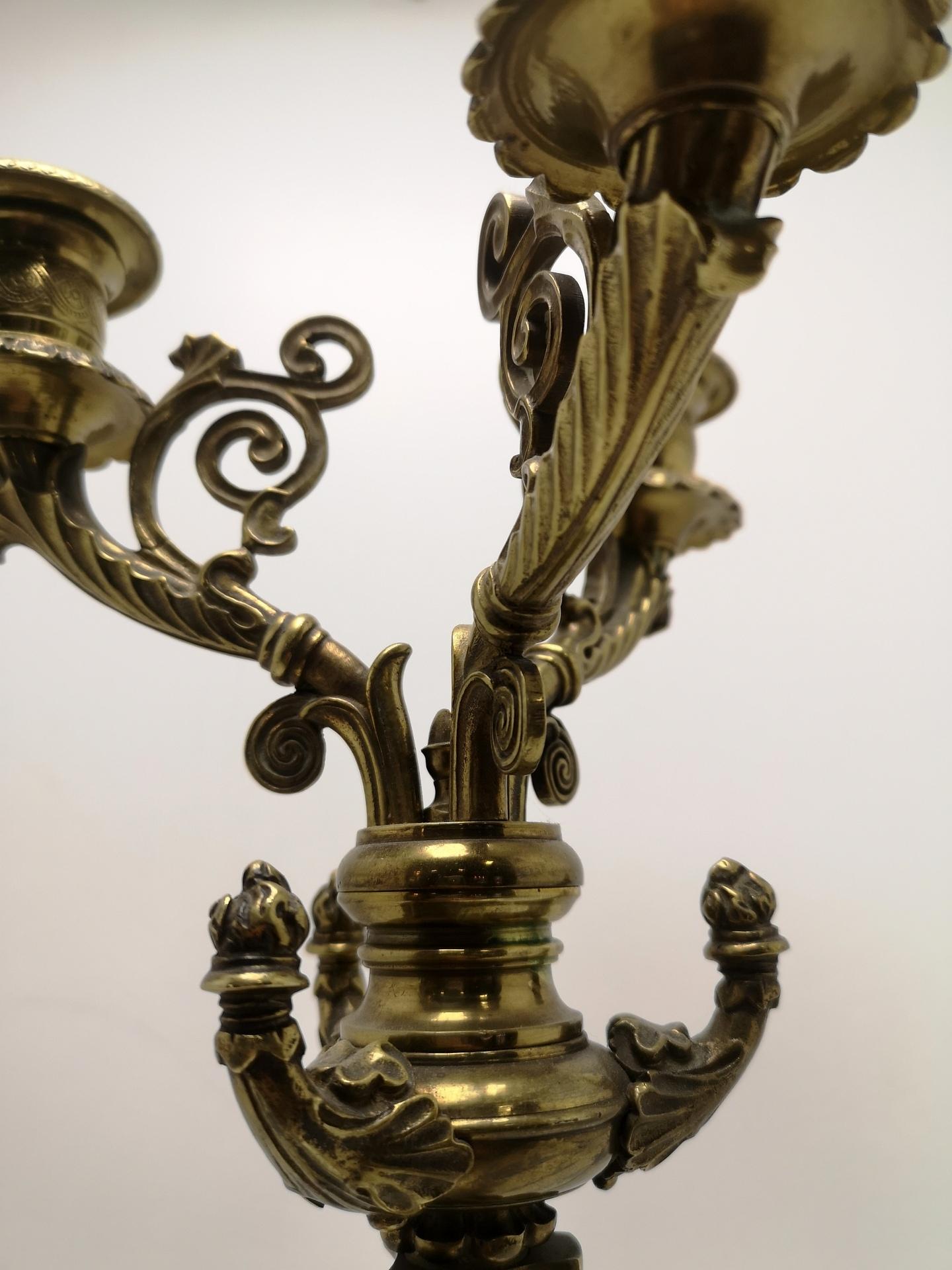 Neoclassicist Bronze Candelabra, End of the 19th Century 2