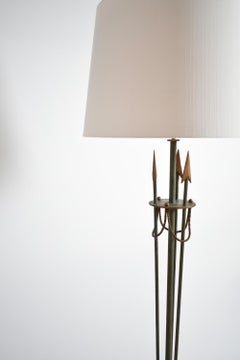 Lampadaire néoclassique en fer forgé Arrow, années 1950