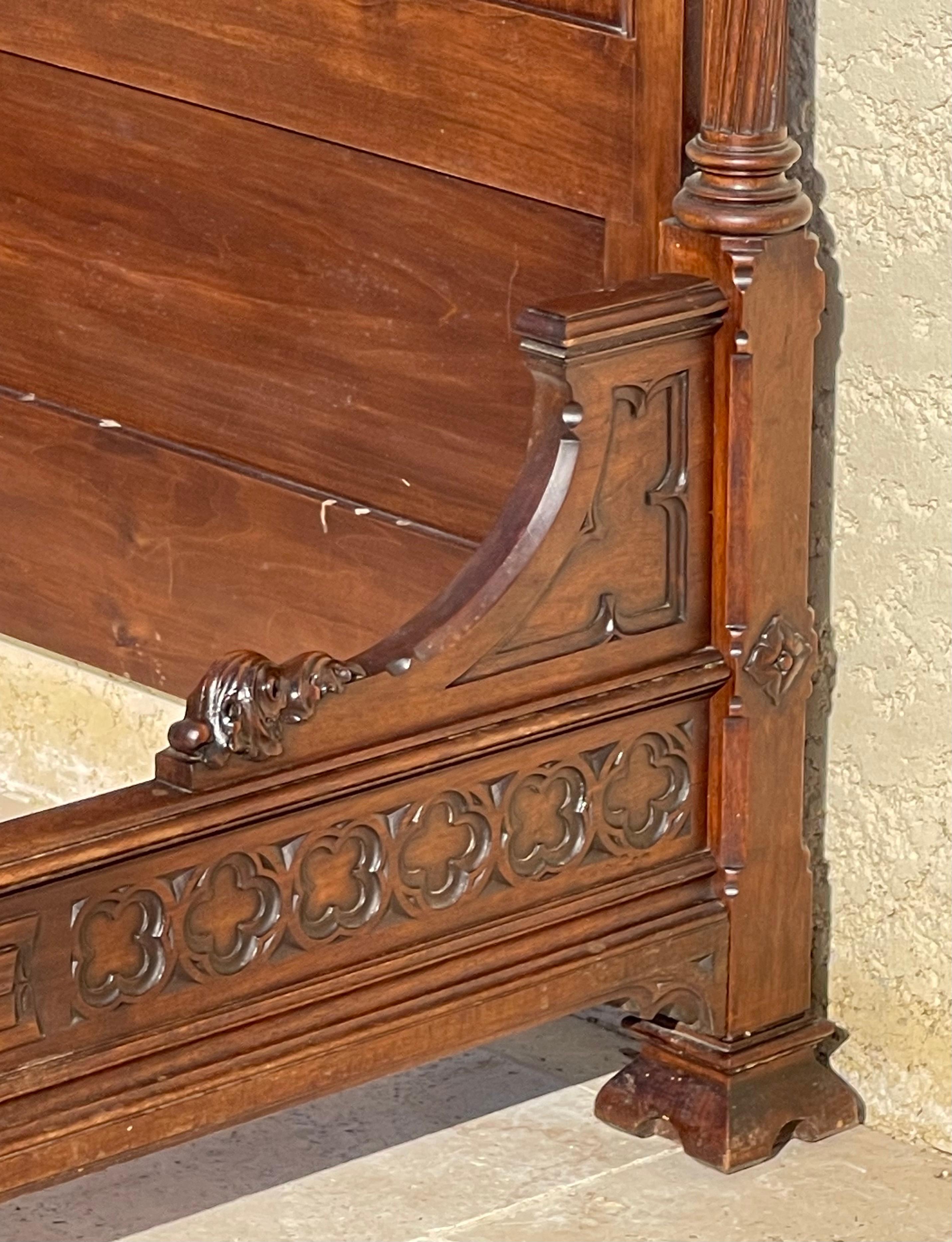 Neogothic Carved Bed 5
