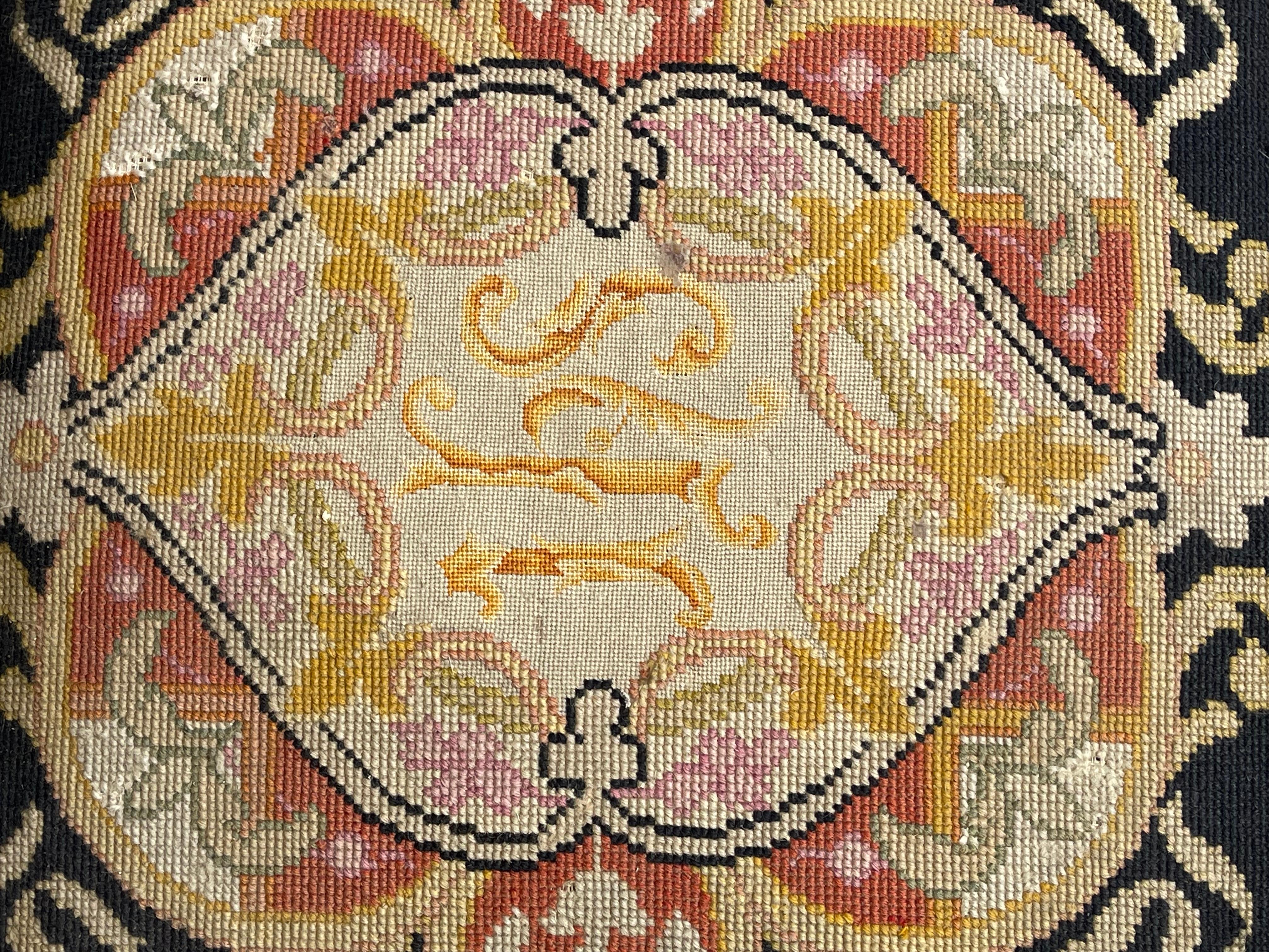 Fabric Neogothic Pray To God In Walnut, XIXth century For Sale